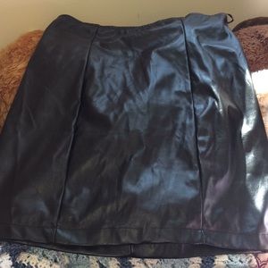 Faux Leather Mini Skirt